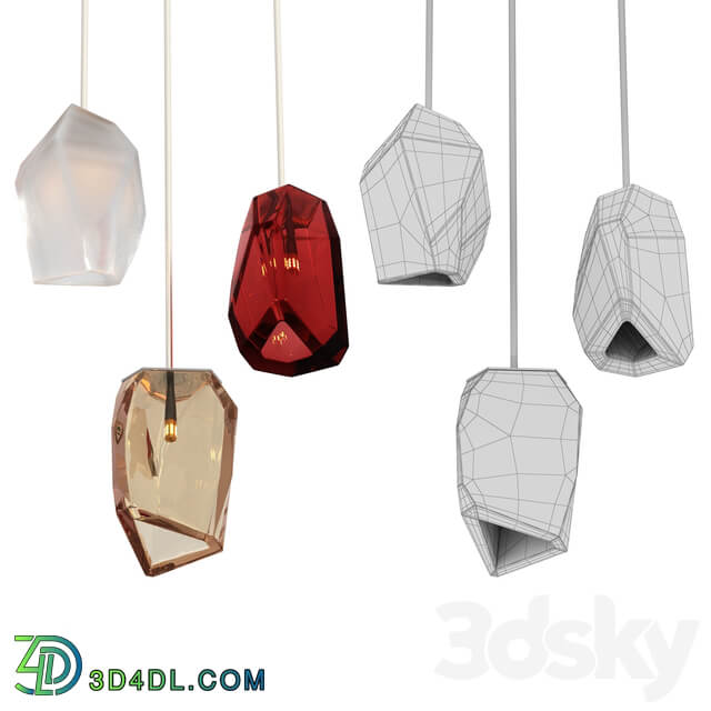 Chandeliers Crystal rock. Arik Levy Pendant light 3D Models