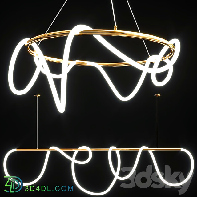 Pendant light Glorify Black Gold Set