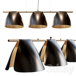 Pendant light Arnau Bent Metal Linear Chandelier 