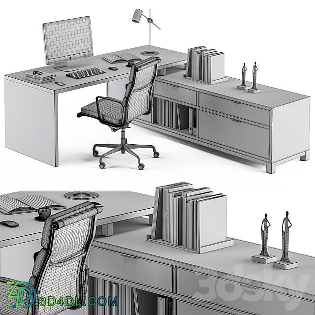 Office Furniture L Type Desk Manager Set 30