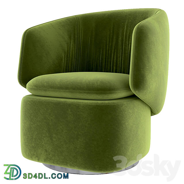 Crescent swivel chair