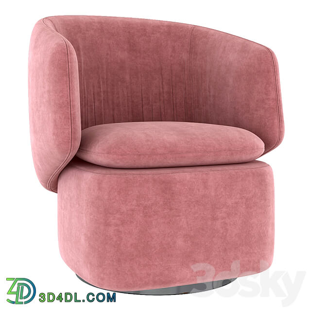 Crescent swivel chair