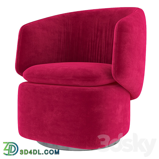 Crescent swivel chair