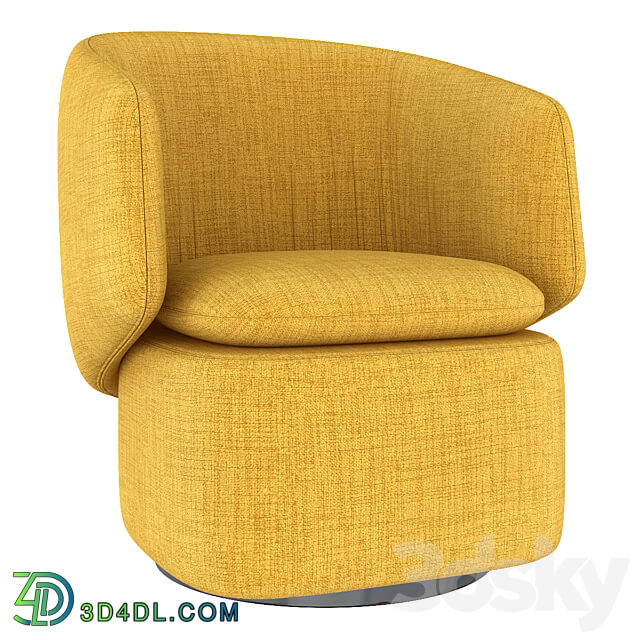 Crescent swivel chair