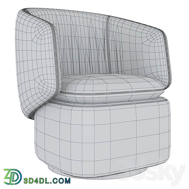 Crescent swivel chair