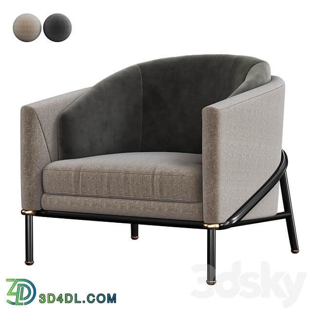 Minotti fil noir armchair