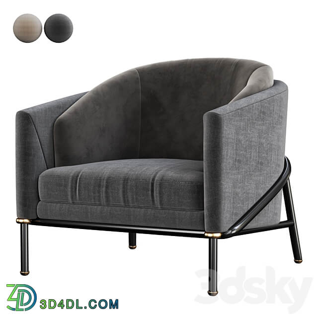 Minotti fil noir armchair