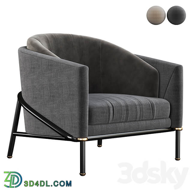 Minotti fil noir armchair