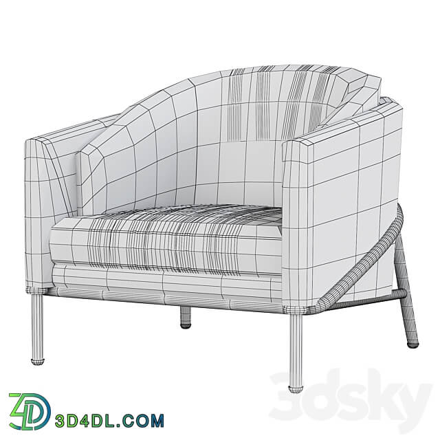 Minotti fil noir armchair