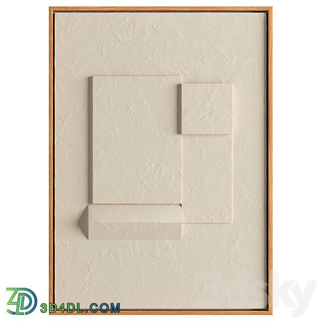 Iolastudios Plaster Painted Relief Artwork 04