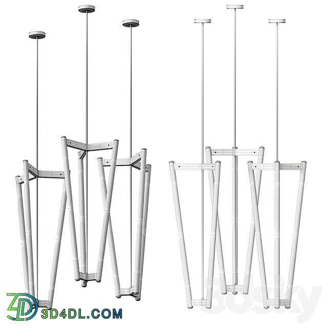 Pendant light Tube chandelier lamp