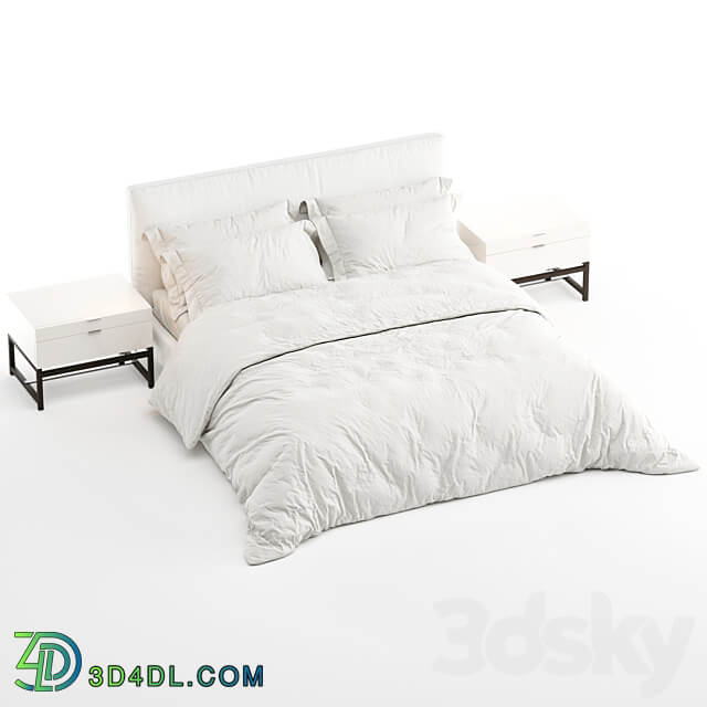 Bed Bed Minotti Andersen White 