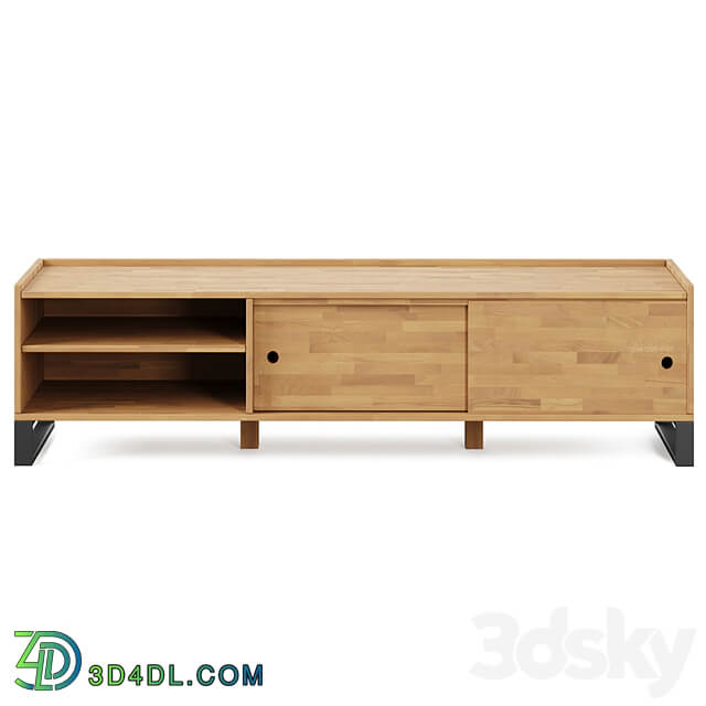 Hiba Solid Oak & Steel TV Unit 2 by LA REDOUTE INTERIEURS