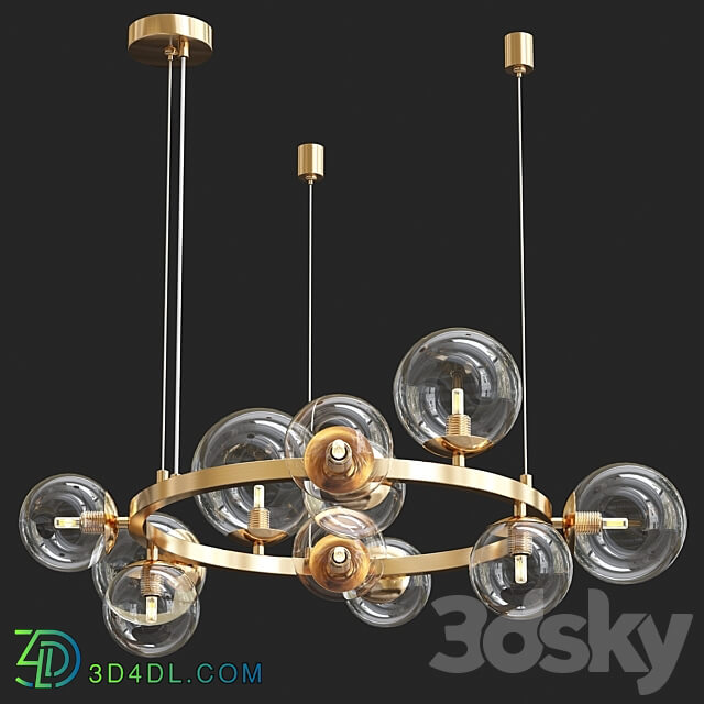 Pendant light Designer ring chandelier IONA Сhandelier Gold