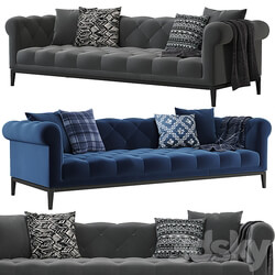 RH Italia Chesterfield sofa with tufted 