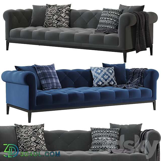 RH Italia Chesterfield sofa with tufted