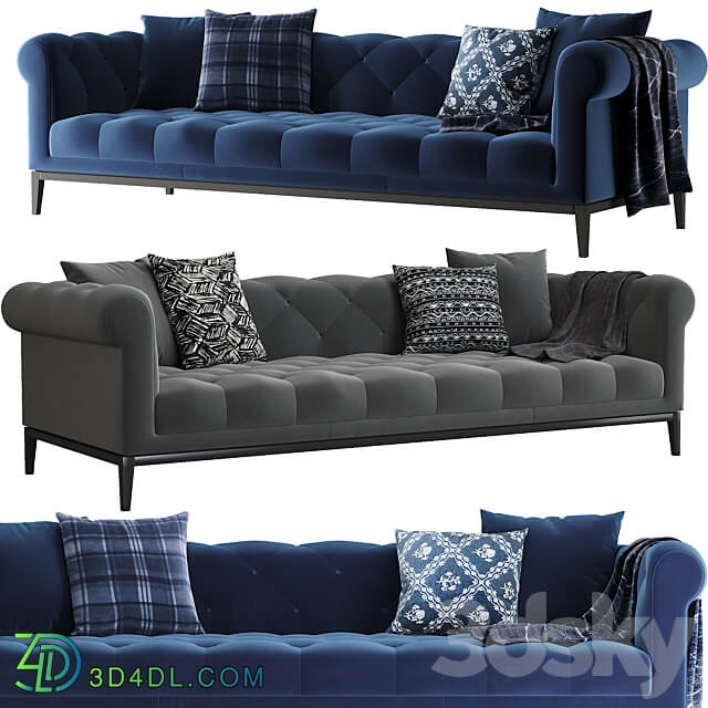 RH Italia Chesterfield sofa with tufted