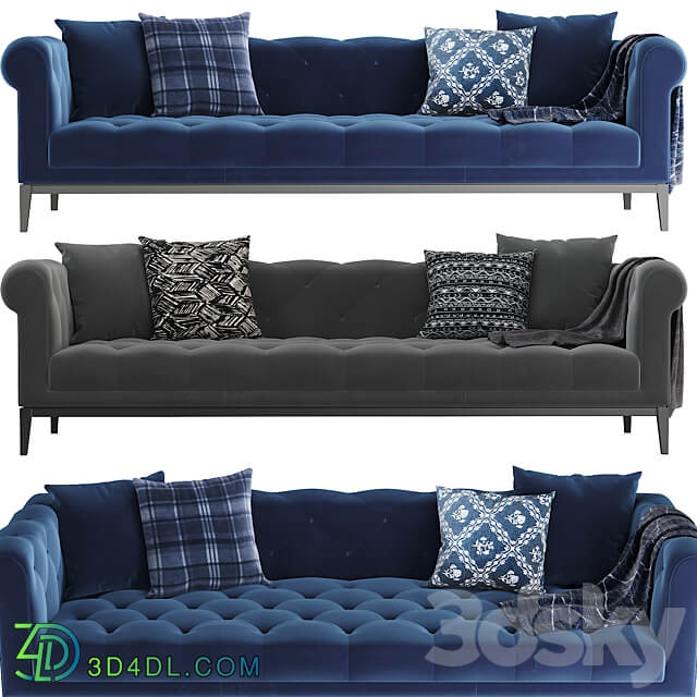 RH Italia Chesterfield sofa with tufted