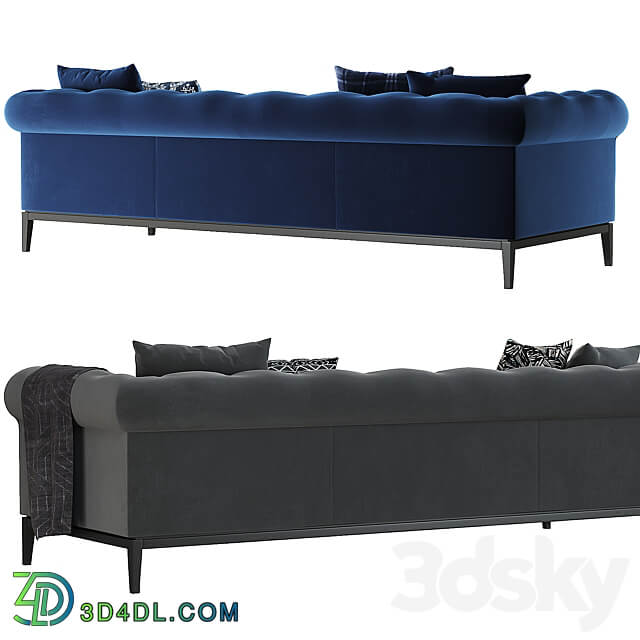 RH Italia Chesterfield sofa with tufted