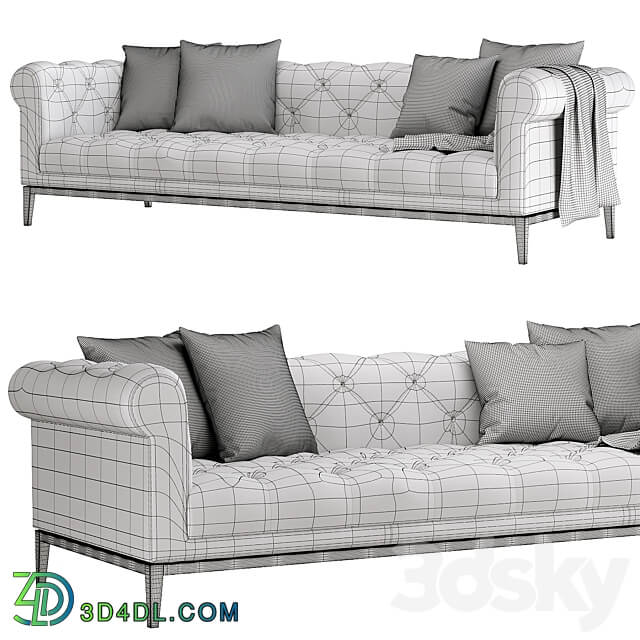 RH Italia Chesterfield sofa with tufted