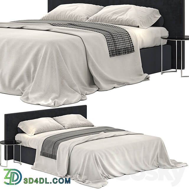 Bed Meridiani stone black bed