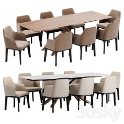 Table Chair Lois dining chair and Ravenna L table 