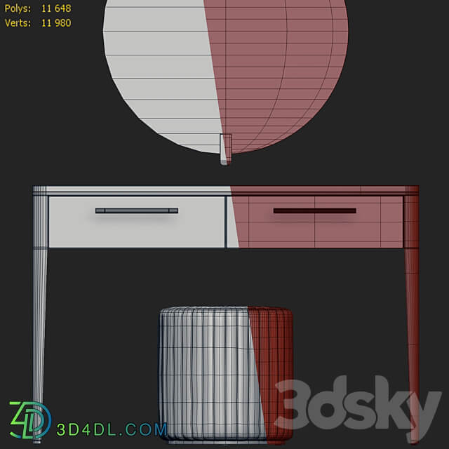 Dressing table with mirror Raum. Vanity by enza home