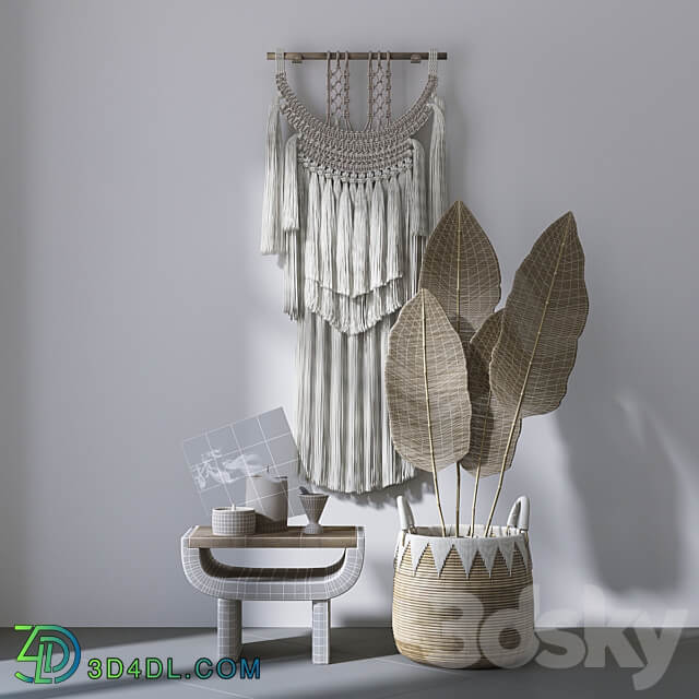 Decorative set Decorative set with Wall Hanging Macrame 4