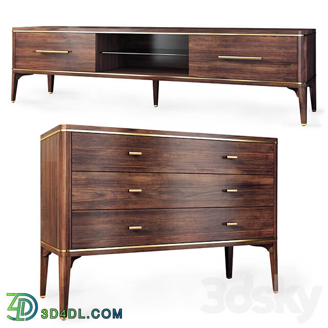 Sideboard Chest of drawer Chest of drawers and TV stand Raum. Dresser tvstand by Enza Home