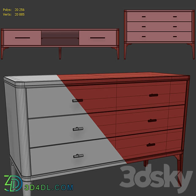 Sideboard Chest of drawer Chest of drawers and TV stand Raum. Dresser tvstand by Enza Home