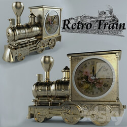 Watch Retro Train Watches Clocks 3D Models 