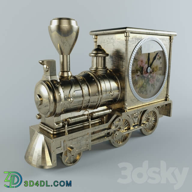 Watch Retro Train Watches Clocks 3D Models