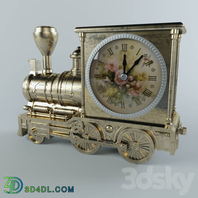 Watch Retro Train Watches Clocks 3D Models