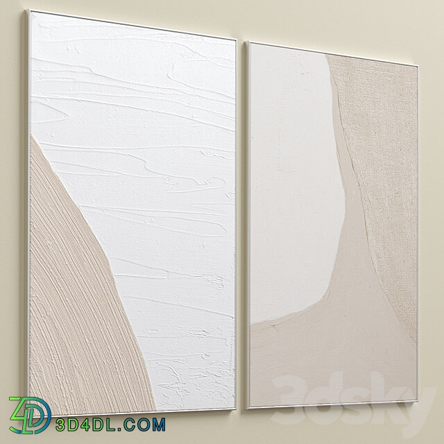 Abstract Textural Plaster Wall Art C 276