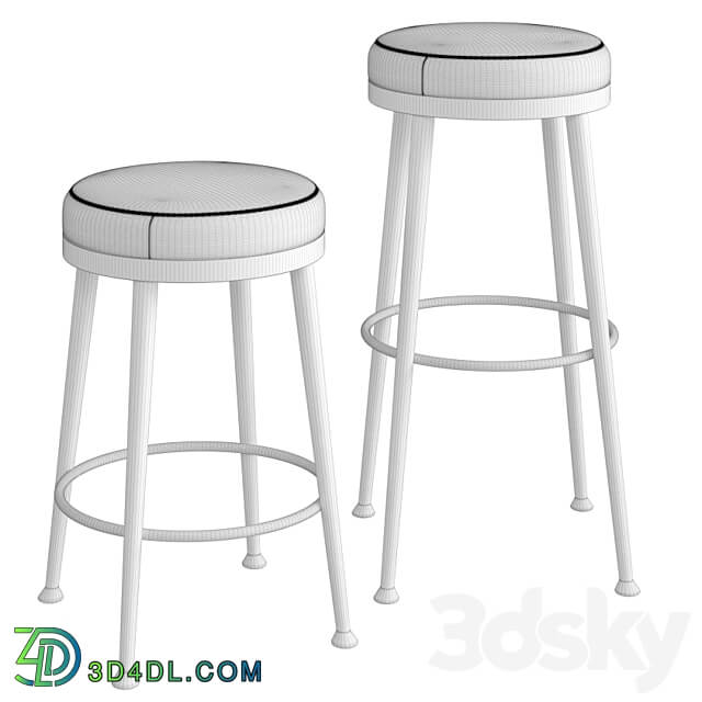 ATLAS BLACK VELVET BAR STOOLS