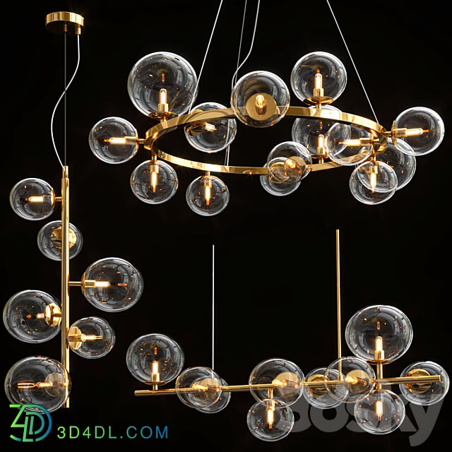 Pendant light Odeon Black Gold Light Collection