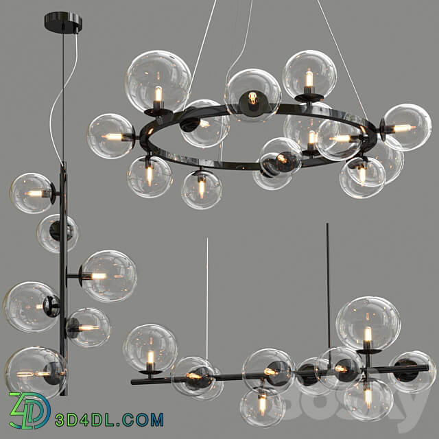 Pendant light Odeon Black Gold Light Collection