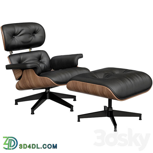 Eames Style Lounge Chair Ottoman