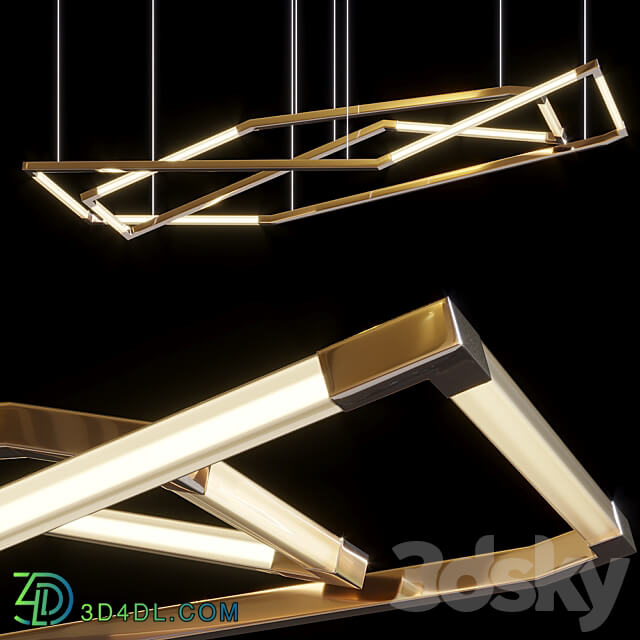 Chandelier Asimetrique di Alessandro Pendant light 3D Models 3DSKY