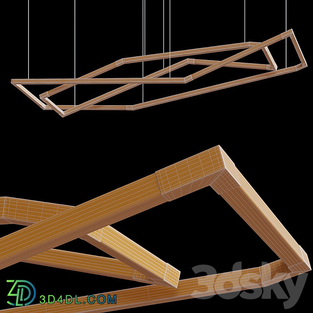 Chandelier Asimetrique di Alessandro Pendant light 3D Models 3DSKY