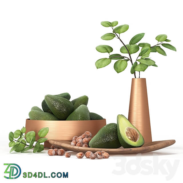 Other kitchen accessories Decorative set for the kitchen with avocado