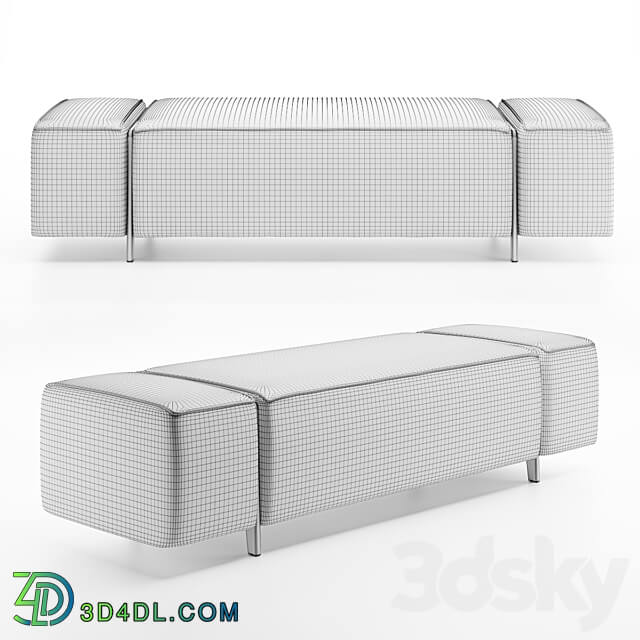 BOX WOOD Bench by Inno 3D Models 3DSKY