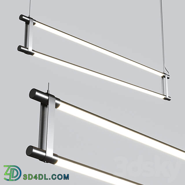 Pendant light Thin Multiples Dyad Vertical Linear Suspension Light