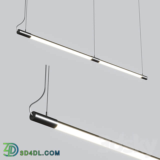 Pendant light Thin Multiples Dyad Vertical Linear Suspension Light