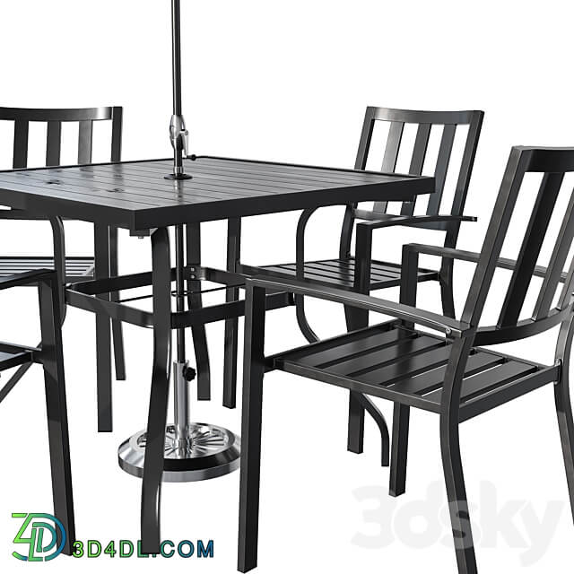 Table Chair Castanon Rectangular Dining Set