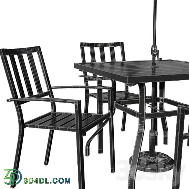 Table Chair Castanon Rectangular Dining Set