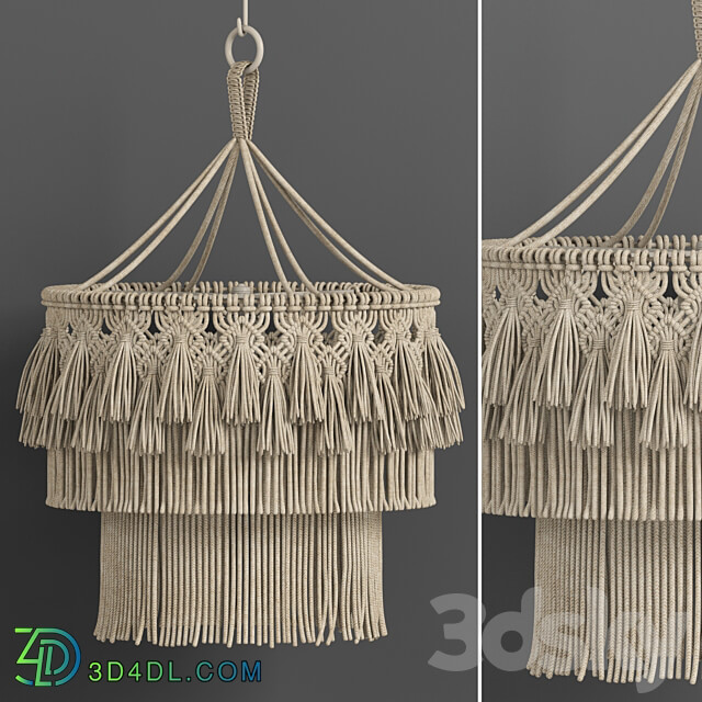 Pendant light macrame chandelier 02