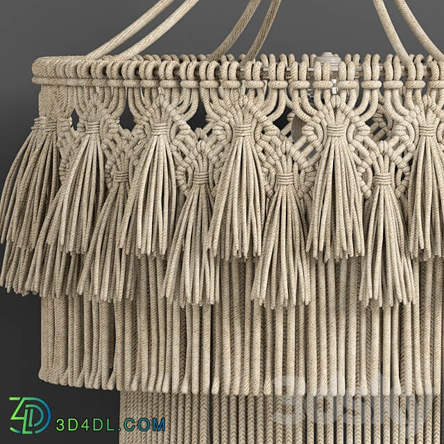 Pendant light macrame chandelier 02