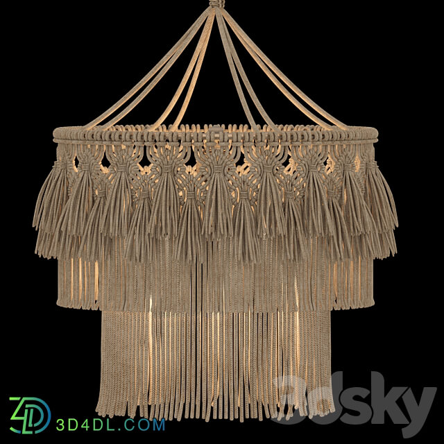 Pendant light macrame chandelier 02