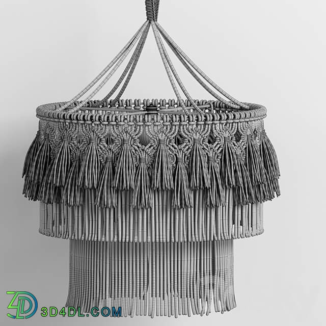 Pendant light macrame chandelier 02